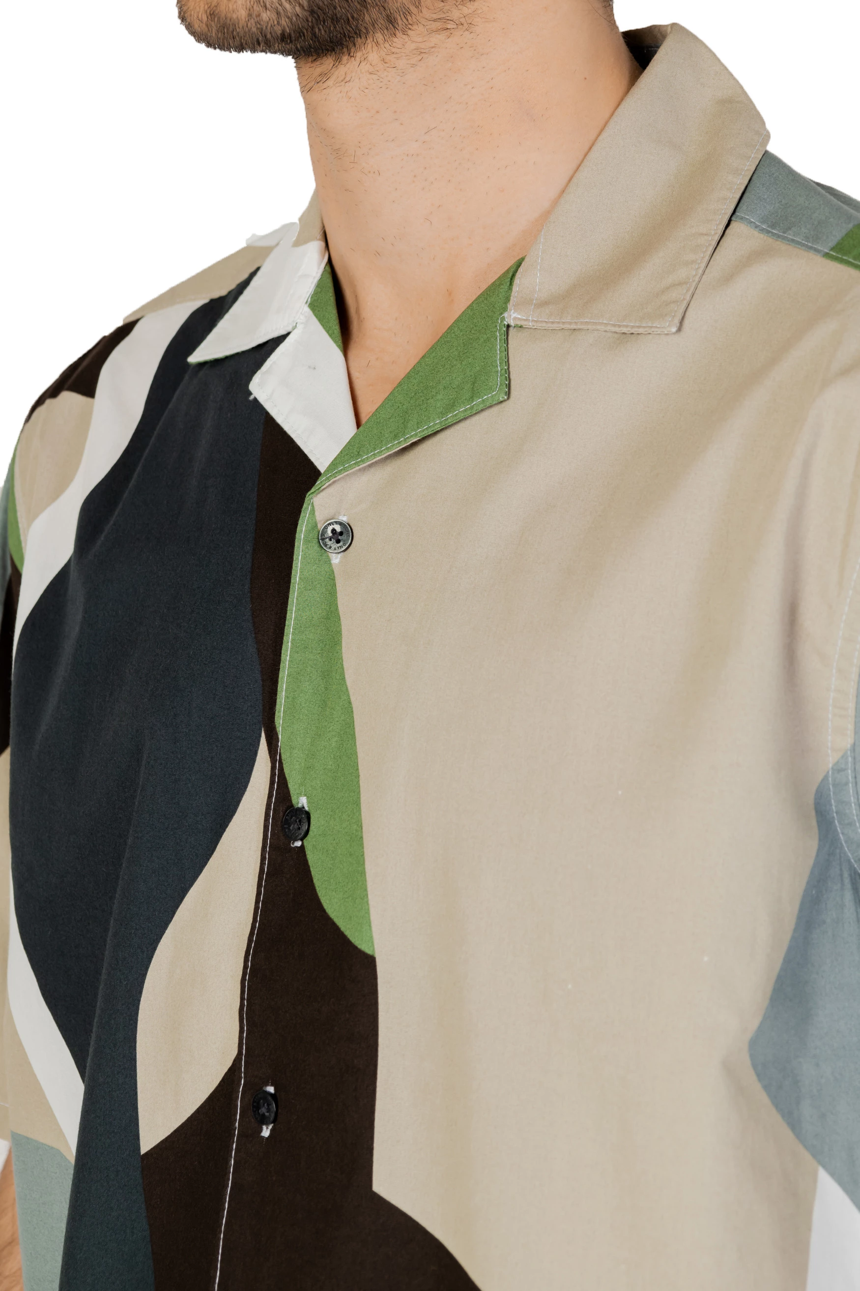 Këmishë me mëngë të shkurta për meshkuj Only & Sons Onstie Rlx Ss Aop Resort 22028044, e gjelbër [Madhësia: XXL]
