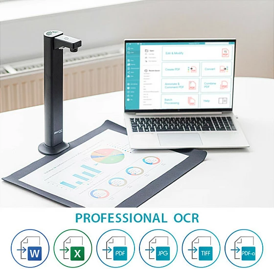 Skener dokumentesh I.R.I.S. IRIScan Desk 7 Business, A3, 24MP, 4K, i zi/gri