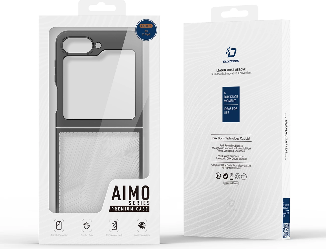 Mbështjellës Dux Ducis Aimo për Samsung Galaxy Z Flip 6, i zi