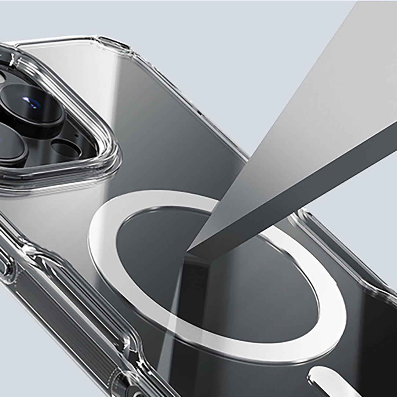 Mbështjellës Nillkin Nature Pro Magnetic Case për iPhone 16, MagSafe, Transparent & Bardhë