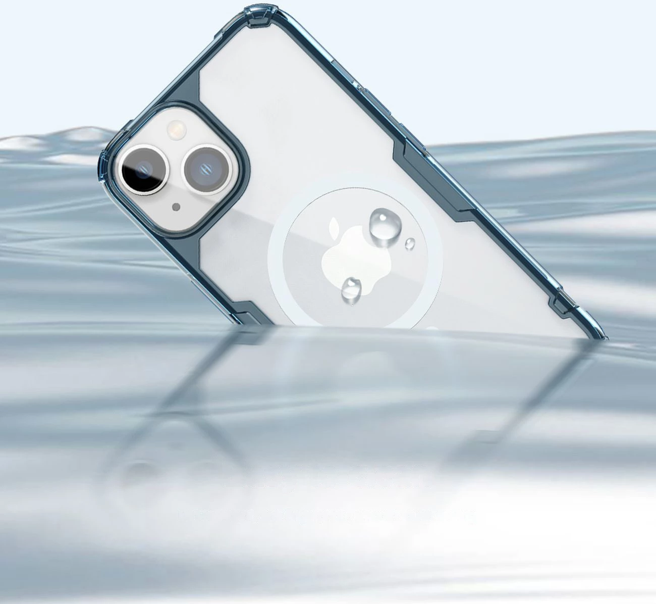 Mbështjellës Nillkin Nature Pro për iPhone 15 Plus, me MagSafe, transparent/blu