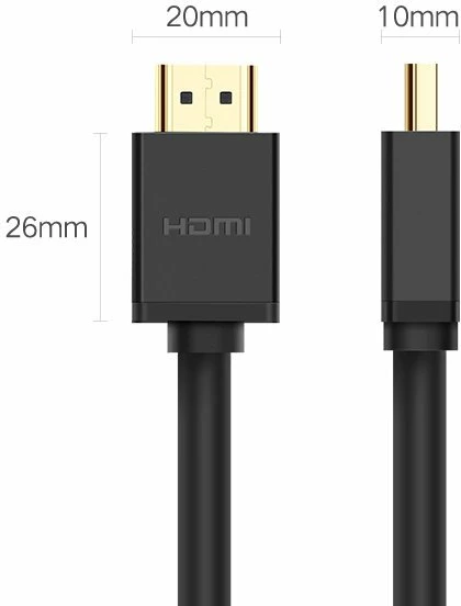 Kabllo HDMI Ugreen HD104 10110, 10 m, 4K, E zezë