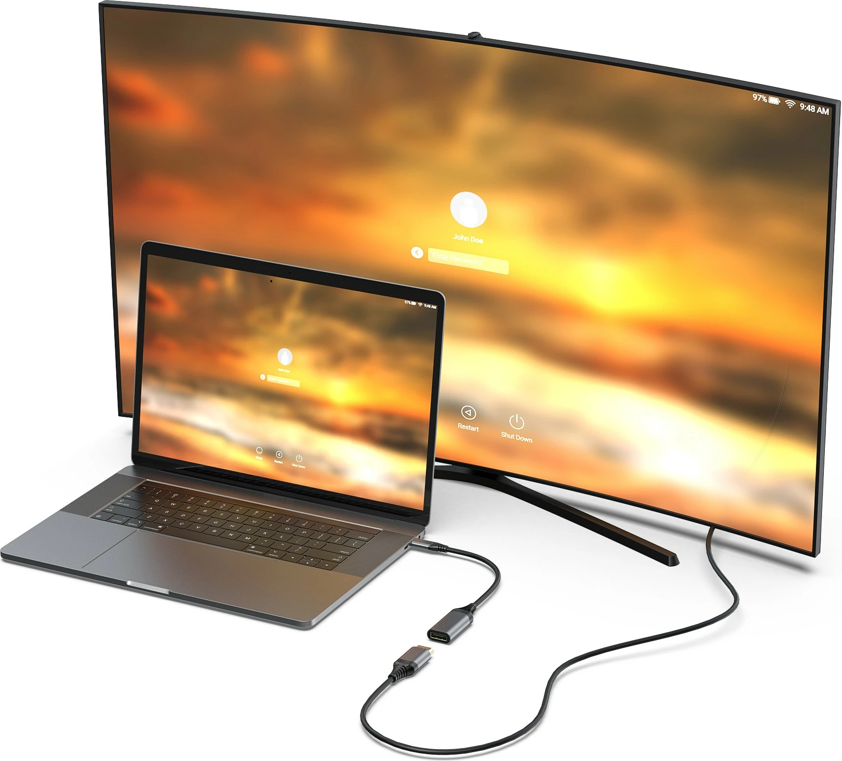 Adapter USB-C në DisplayPort 1.4 Equip, 8K/30Hz, 0.15m, zi/gri