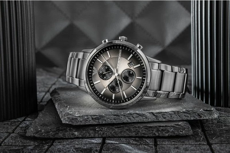 Orë dore për meshkuj Emporio Armani, titanium