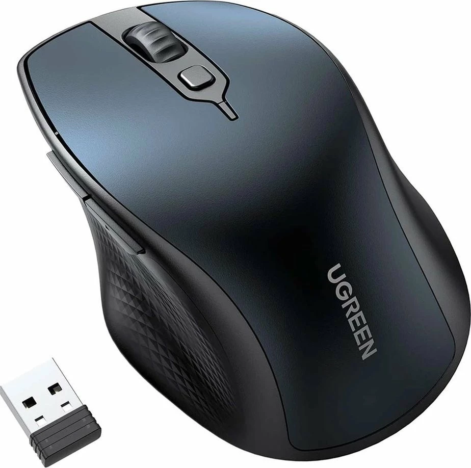 Maus Ugreen MU101 wireless Bluetooth + 2.4G, 4000 DPI, 5 butona, blu