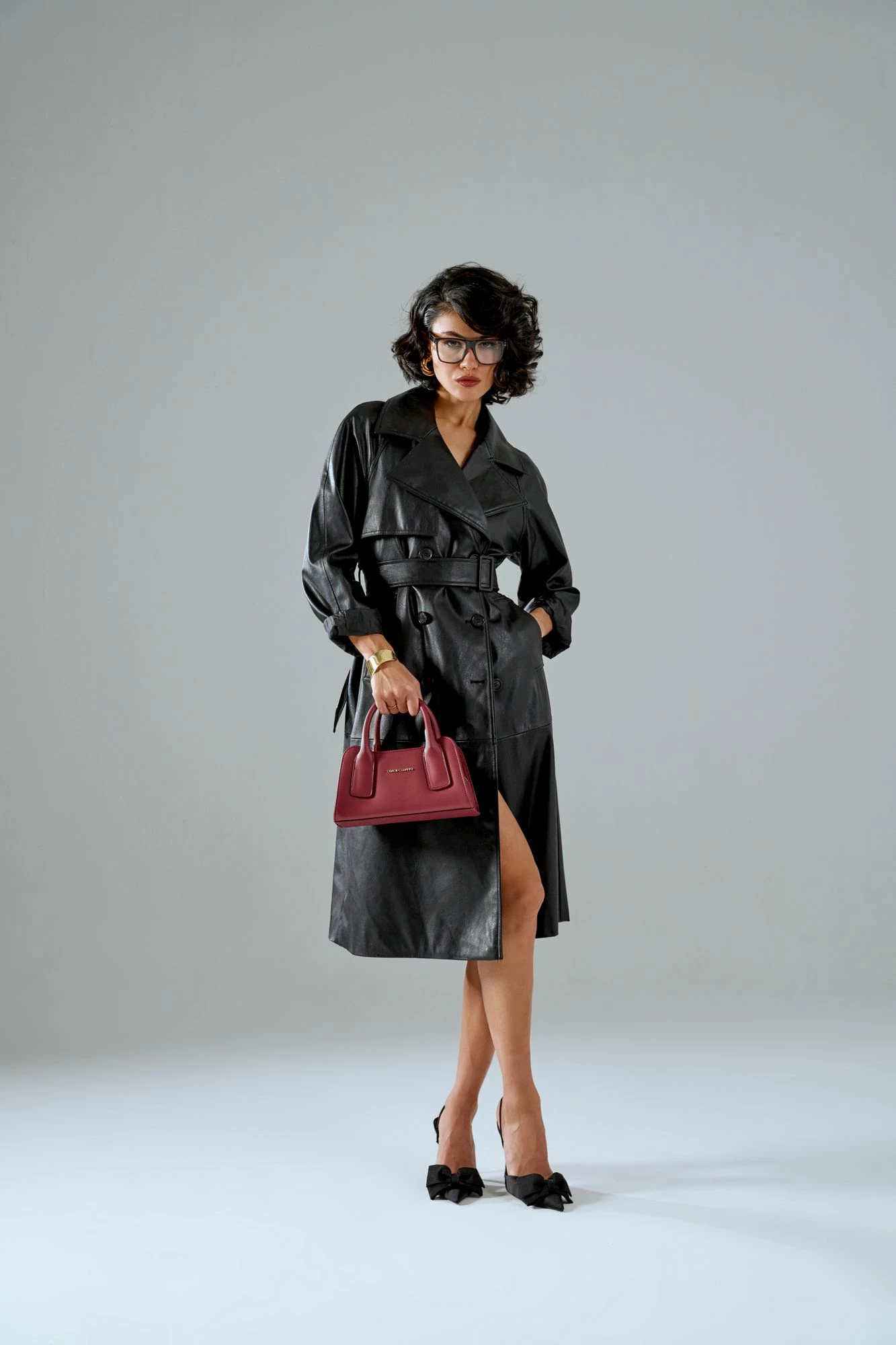 Çantë dore Vince Camuto, Bergamo, ngjyrë e kuqe claret