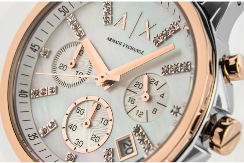 Orë dore për femra Armani Exchange, argjend e rozë