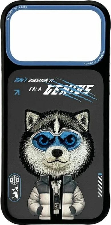 Case Nimmy Cool&Cute 2.0 Wolf për iPhone 17 Pro, e zezë