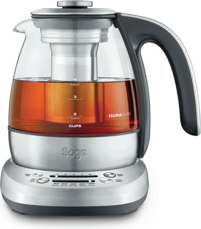 Çajnik elektrik Sage Smart Tea infuser compact, 1L, 5 temperatura, inoks