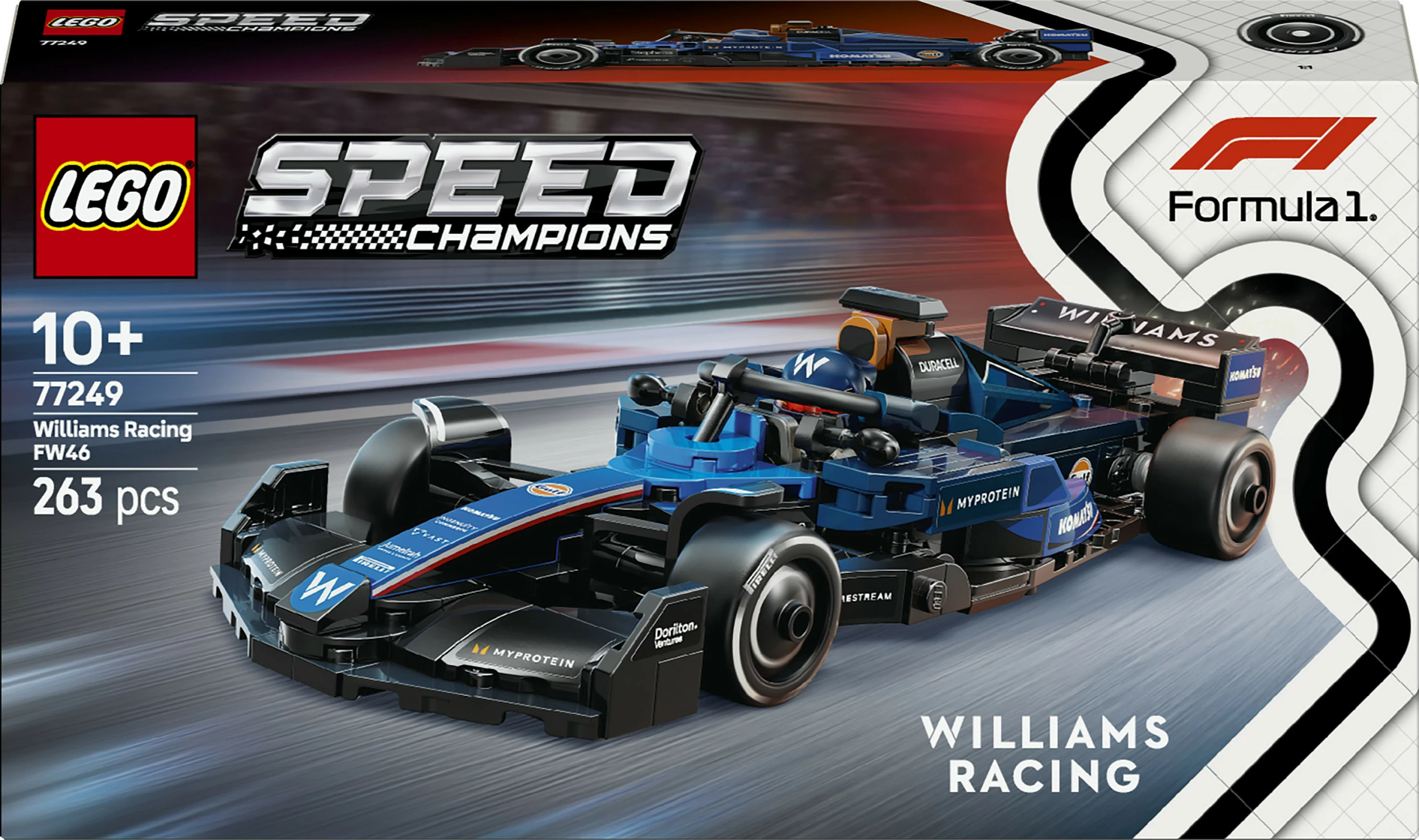 Set ndërtimi LEGO Williams Racing FW46 F1, 263 pjesë, shumëngjyrësh