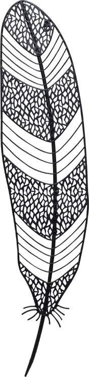 Dekor pendë muri, metal i zi, 22x2x97cm