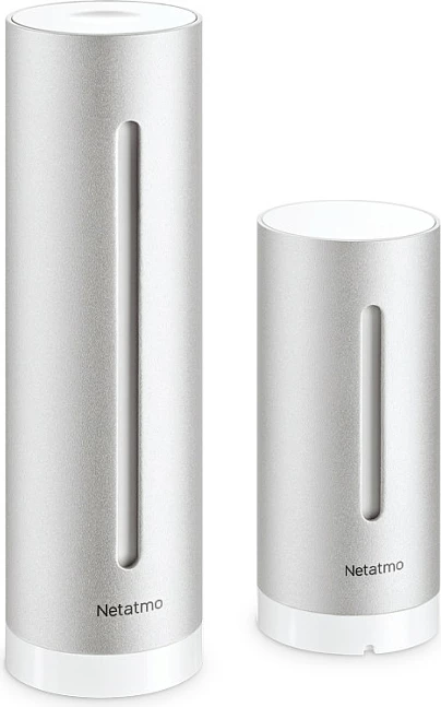 Stacion meteorologjik smart Netatmo NWS01-EC, Wi‑Fi, sensor brenda/jashtë, temperaturë/lagështi/presion/CO2, alumin