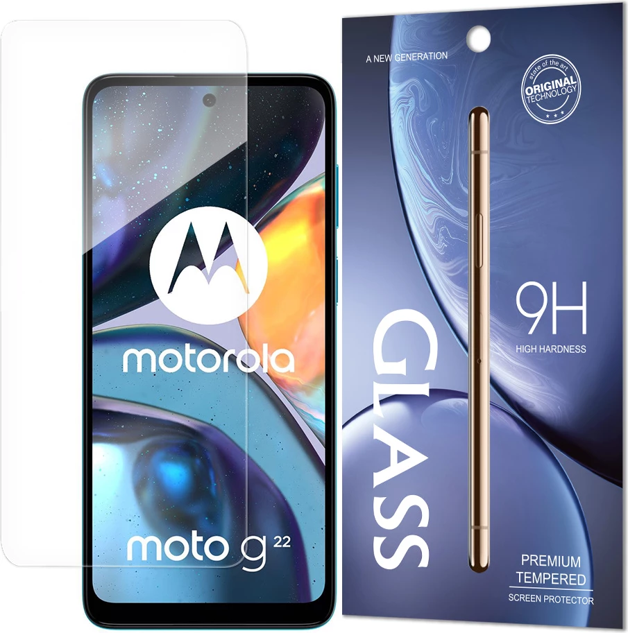 Mbrojtës ekrani xham i temperuar Hurtel për Motorola Moto G22, 9H, paketim zarf