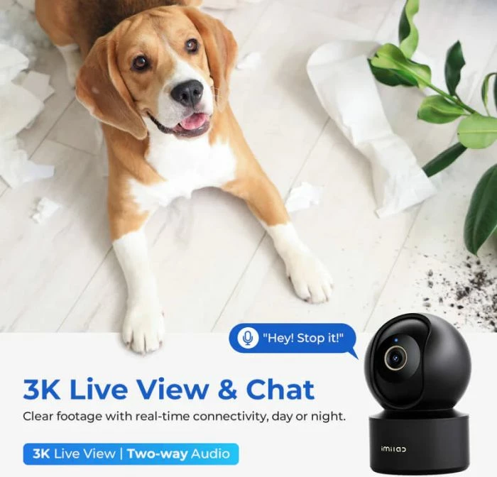 Kamerë sigurie Wi‑Fi për brenda IMILAB C22 (CMSXJ60A_W) 3K/5MP, 360° pan/115° tilt, zoom 6x, e bardhë