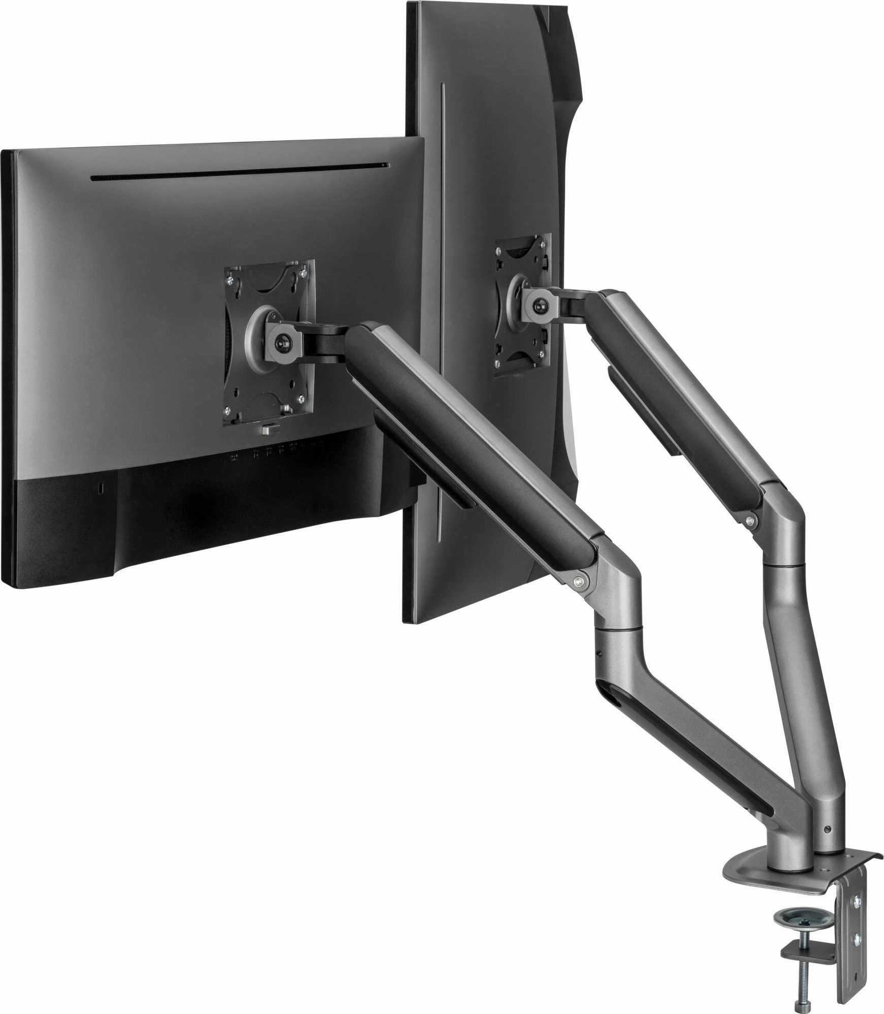 Mbajtëse tavoline për 2 monitorë Gembird MA-DA2-05 17"-32" VESA 75x75/100x100, gri