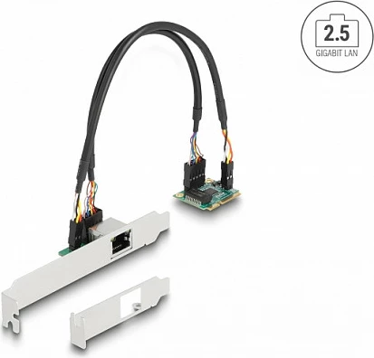 Kartelë rrjeti DeLOCK Mini PCIe RTL8125B, 1x RJ45 2.5GbE, half size, e brendshme