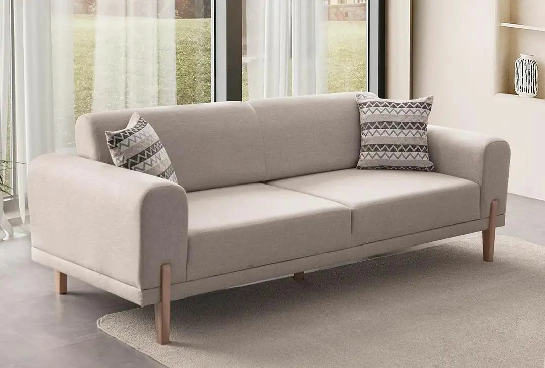 Divan-krevat 3 vende, Atelier del Sofa, ngjyrë moka-krem