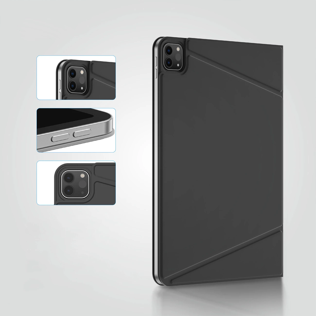 Mbështjellës tabletë, AmazingThing, Matte Pro Mag Folio me qëndrim, për iPad Air 13" M3 (2025), magnetik, zgjim/fikje automatike, i zi