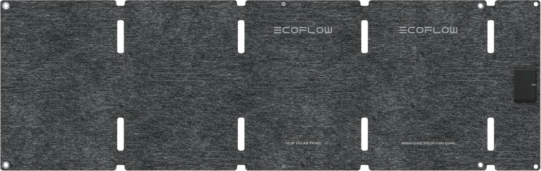 Panel diellor EcoFlow 45W, monokristalin, IP68, USB Type-C, zi