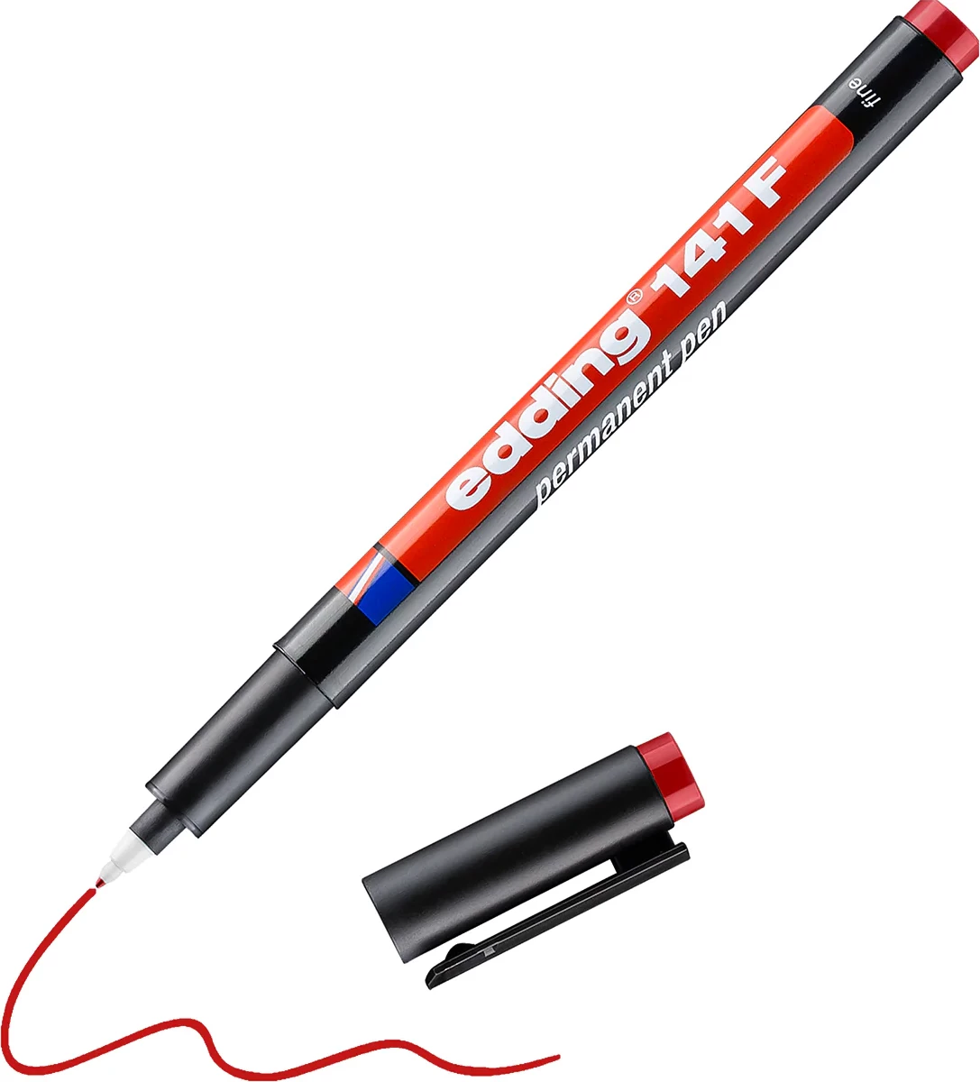 Edding 141 F Permanent Pen – Red