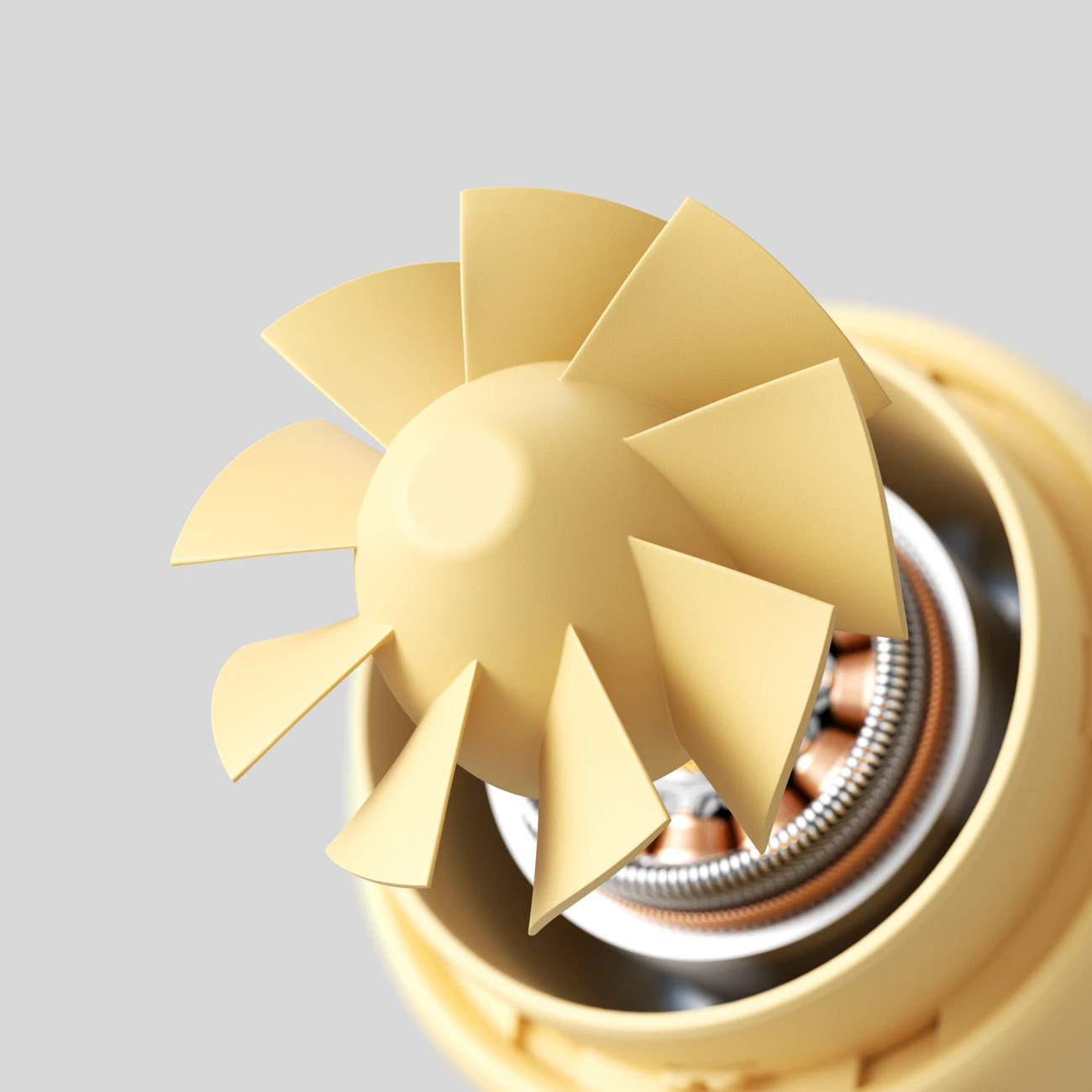 Ventilator mini për karrocë Jisulife Stroller Fan 4 5000mAh, USB-C, tripod fleksibël, dritë nate, i verdhë