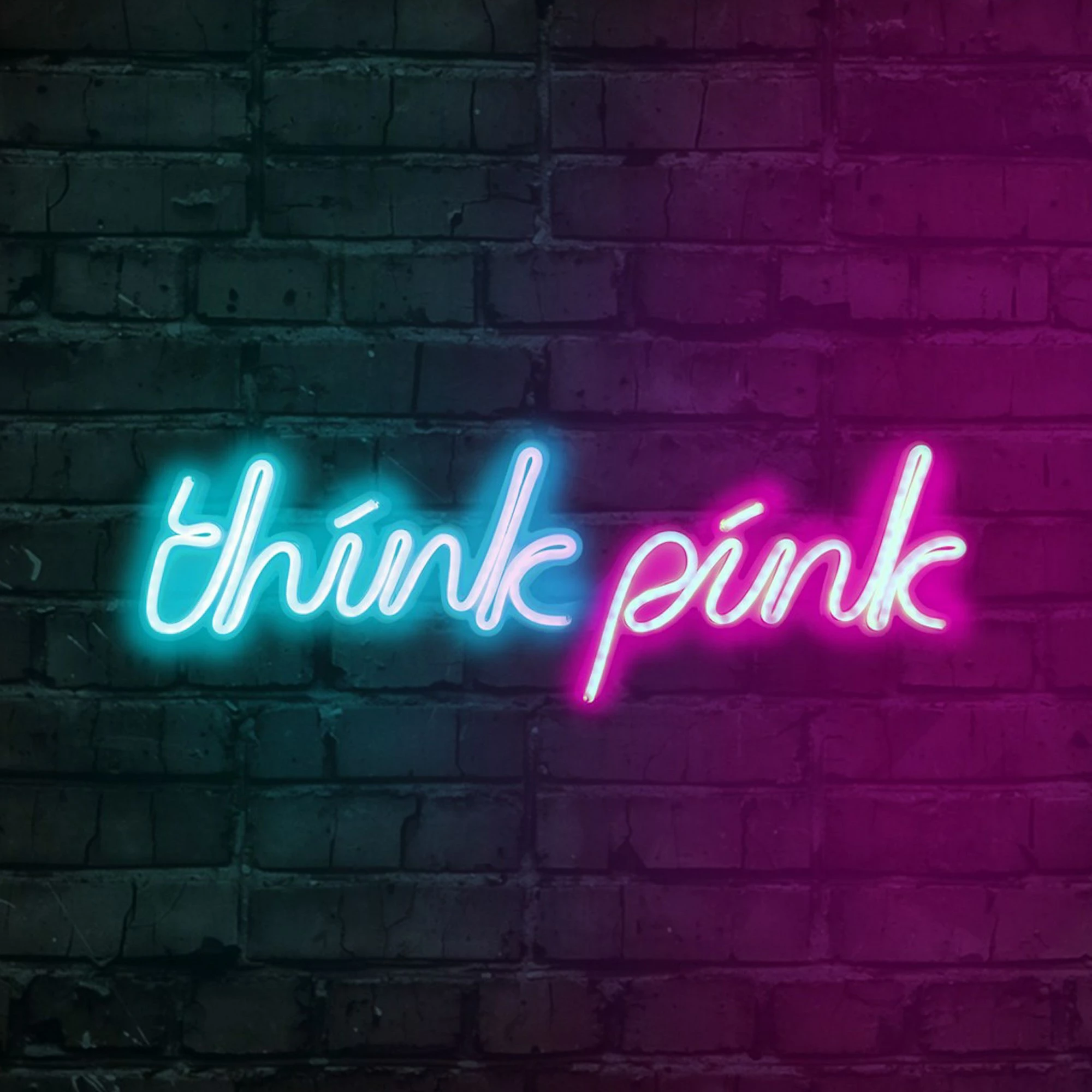 Dritë dekorative LED plastike, 'think pink', ngjyrë kaltër/rozë