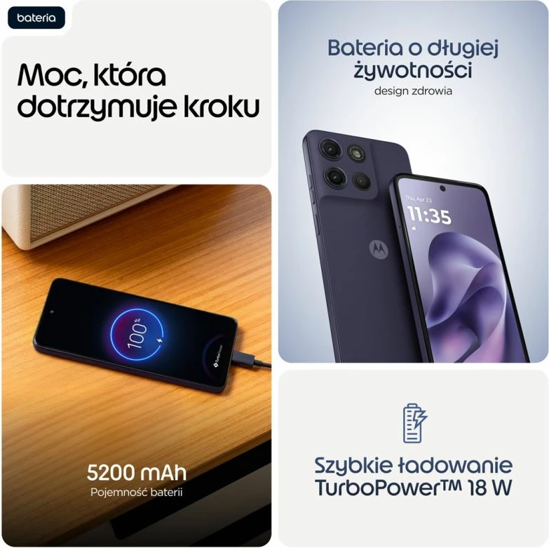 Telefon Motorola Moto G17 8/128GB, PANTONE Evening Blue
