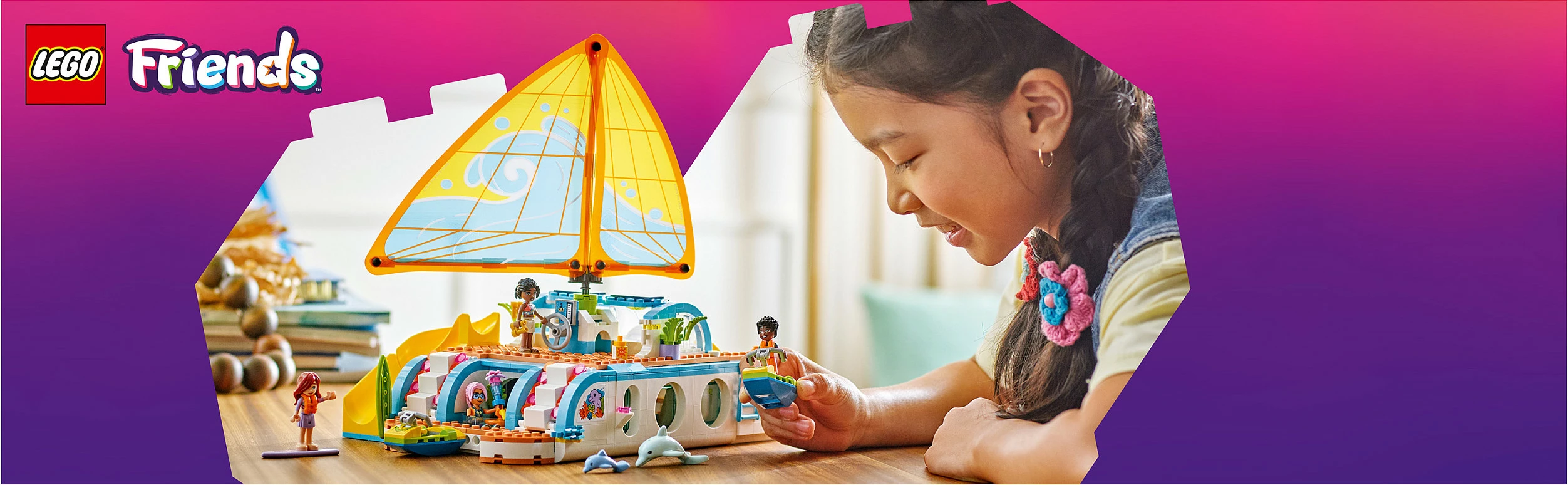 Set ndërtimi LEGO Friends 42664 Travel Boat Adventure, 685 pjesë, 8+, shumëngjyrësh
