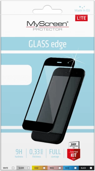 Mbrojtës ekrani MyScreen Protector LITE Glass Edge për Samsung Galaxy S21 Plus G996, xham i temperuar 9H, mbulim i plotë 0.33mm, me EasyApp KIT, i zi