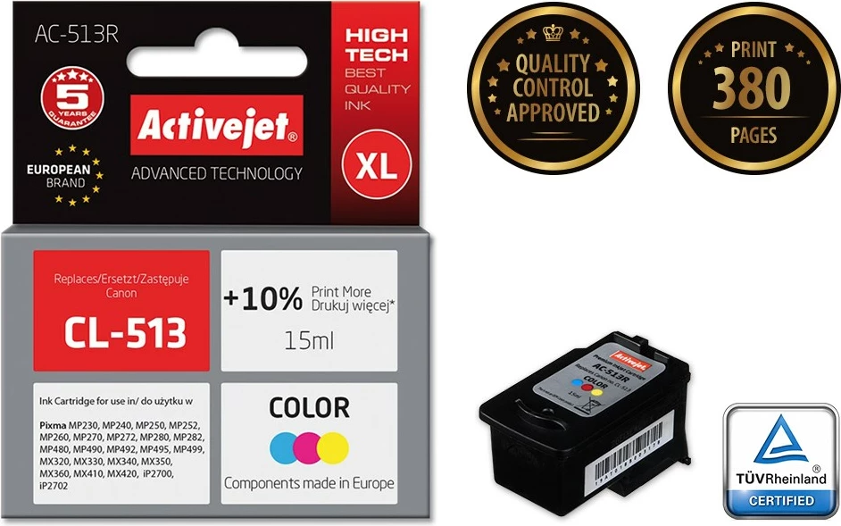 Ngjyrë zëvendësuese Activejet AC-513R për printer Canon, 15ml