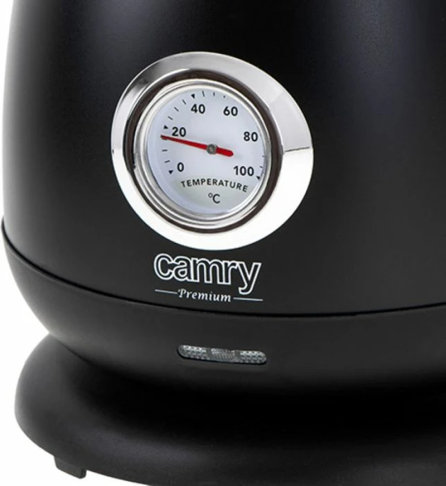Çajnik elektrik CAMRY CR1344 1.7L 2200W me termometër, i zi