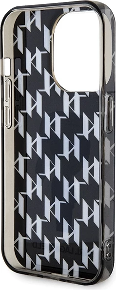 Mbështjellës Karl Lagerfeld Monogram Ikonik për iPhone 15 Pro Max, i zi