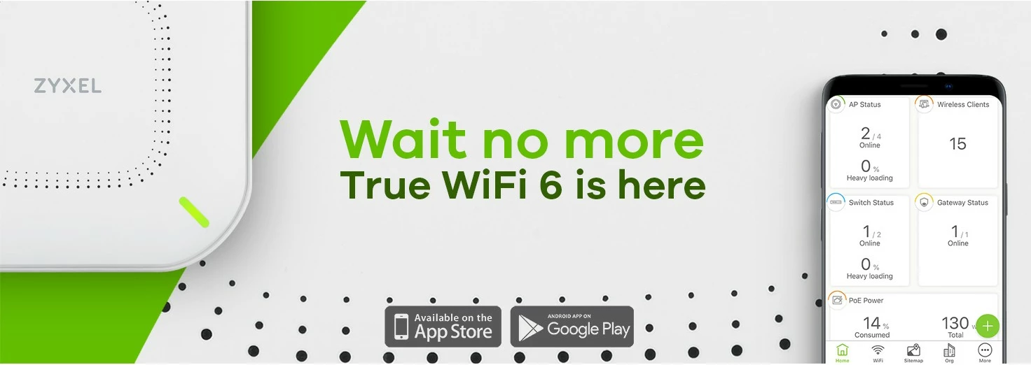 Access point Zyxel NWA110AX, 2.4 GHz, 5 GHz, 1000 Mbit/s, i bardhë