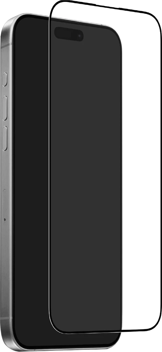 Xham i temperuar Puro Frame për iPhone 17 me aplikator, kornizë e zezë