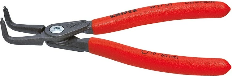 Darë për segmente Knipex 48 21 J11, krom-vanadium, 130mm, dorezë plastike e kuqe