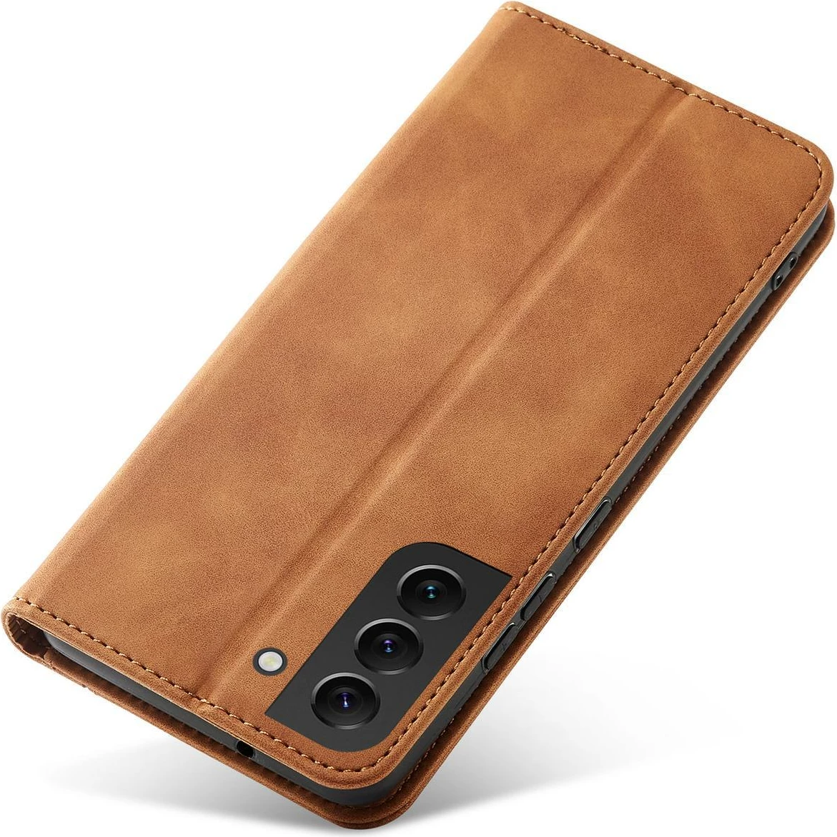 Mbështjellës Hurtel Magnet Fancy Case për Samsung Galaxy S23+, flip cover, portofol, kafe