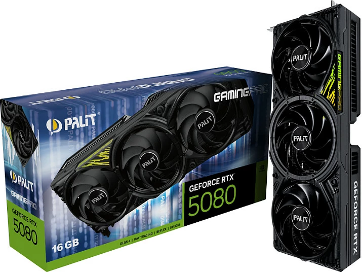 Kartelë grafike Palit GeForce RTX 5080 GamingPro V1, 16GB GDDR7, PCI Express 5.0, e zezë
