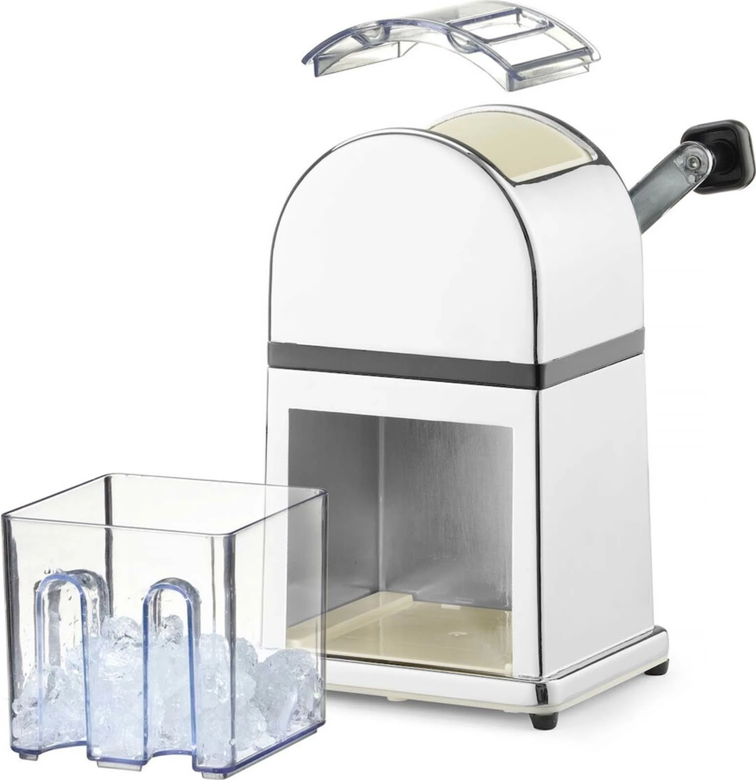 Thyes akulli, Bar Up, aliazh zinku i kromuar me enë plastike dhe lugë, 140x160x(h)270 mm, argjent