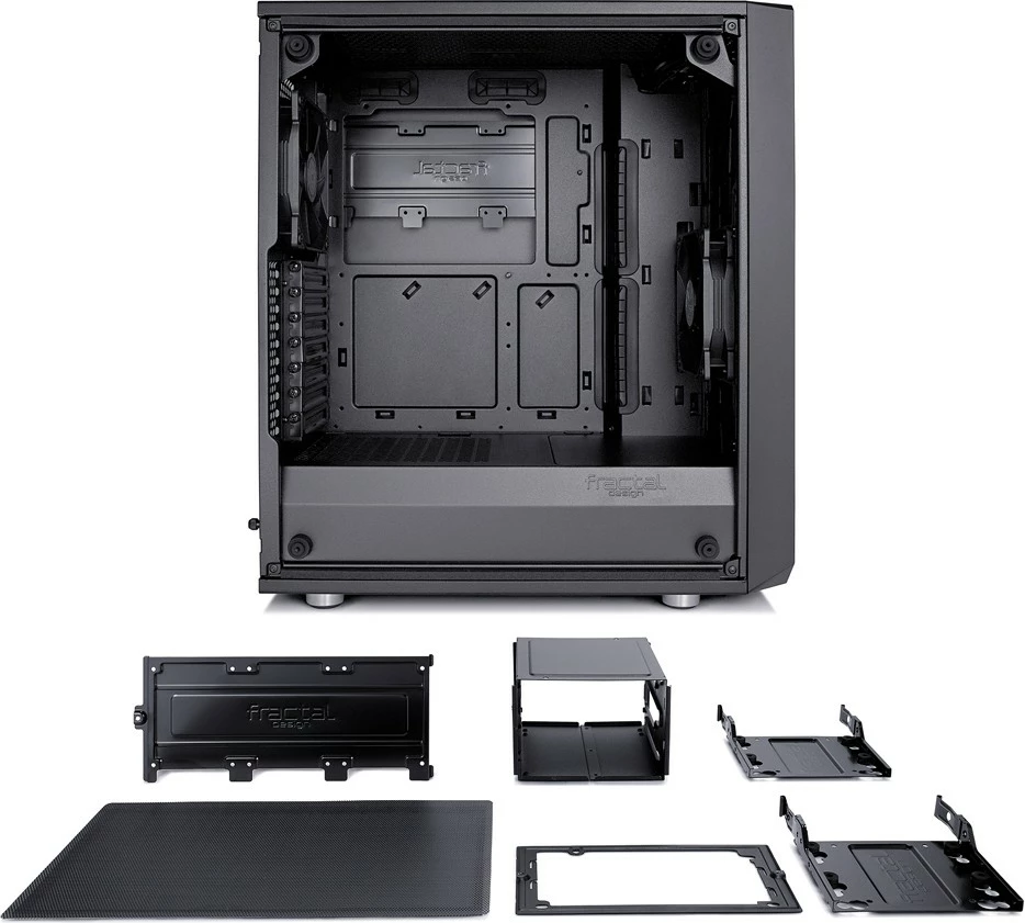 Kasë Fractal Design Meshify C, Midi Tower, ATX, ITX, micro ATX, E zezë