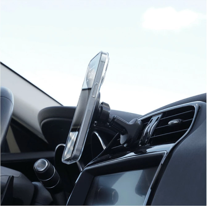 Mbajtës magnetik për celular iOttie iTap 3 MagSafe, për ventilim makine, rrotullues, i zi