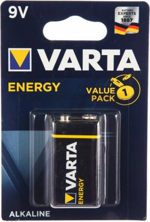 Bateri alkaline VARTA Energy 9V 6LR61, një copë