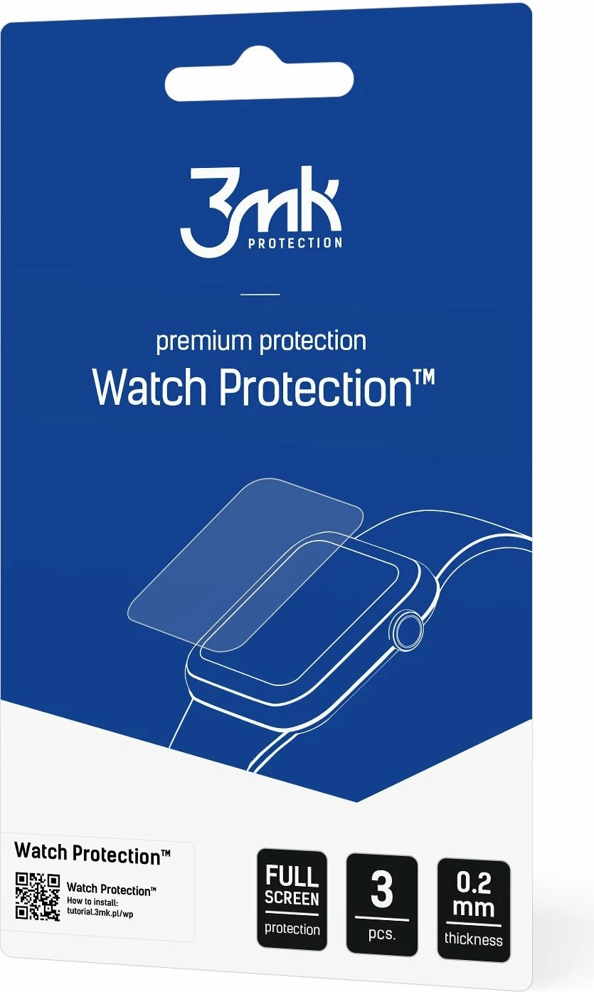 Mbrojtës ekrani 3MK Watch Protection për Garett Kids Vibe 4G, 0.2 mm, Transparent, set 3 copë