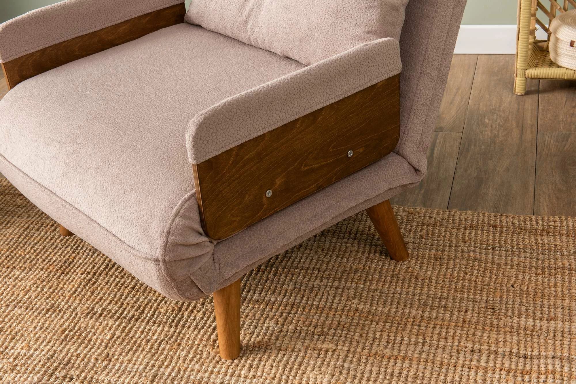 Krevati-karrige një vendi, Cosmo Single, ngjyrë mink, Atelier del Sofa