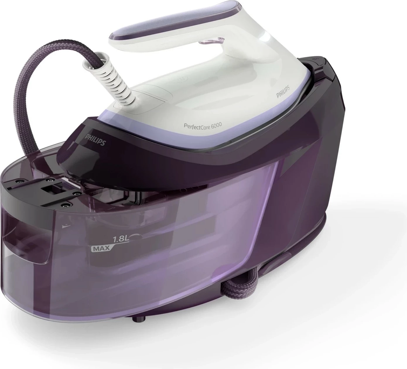 Hekur me avull Philips PerfectCare 6000 PSG6024/30, 2400W, rezervuar i lëvizshëm, fiolet