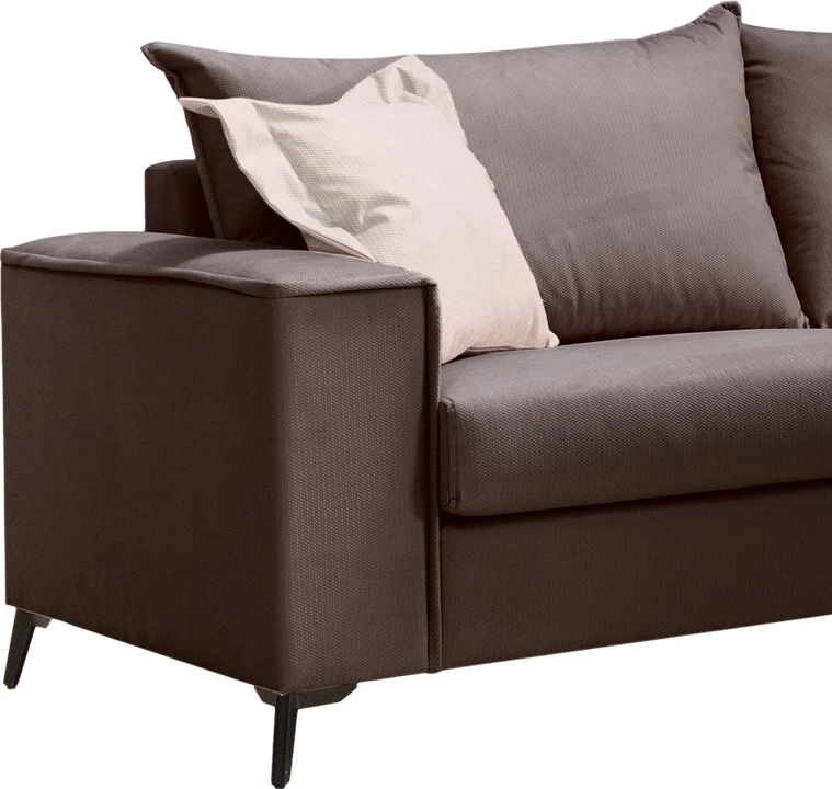 Set divanësh Verona 2 copë, ngjyrë gri e errët me jastëkë ngjyrë bezhë