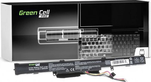 Bateri laptopi Green Cell PRO për Asus 550/750, 2600mAh, 14.4V, e zezë