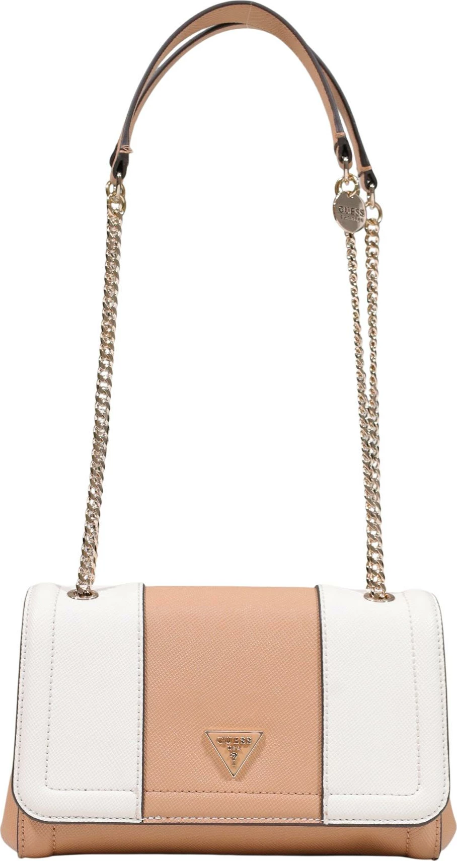 Çantë crossbody për femra Guess Noelle II HWZG96 72210, bezhë-bardhë