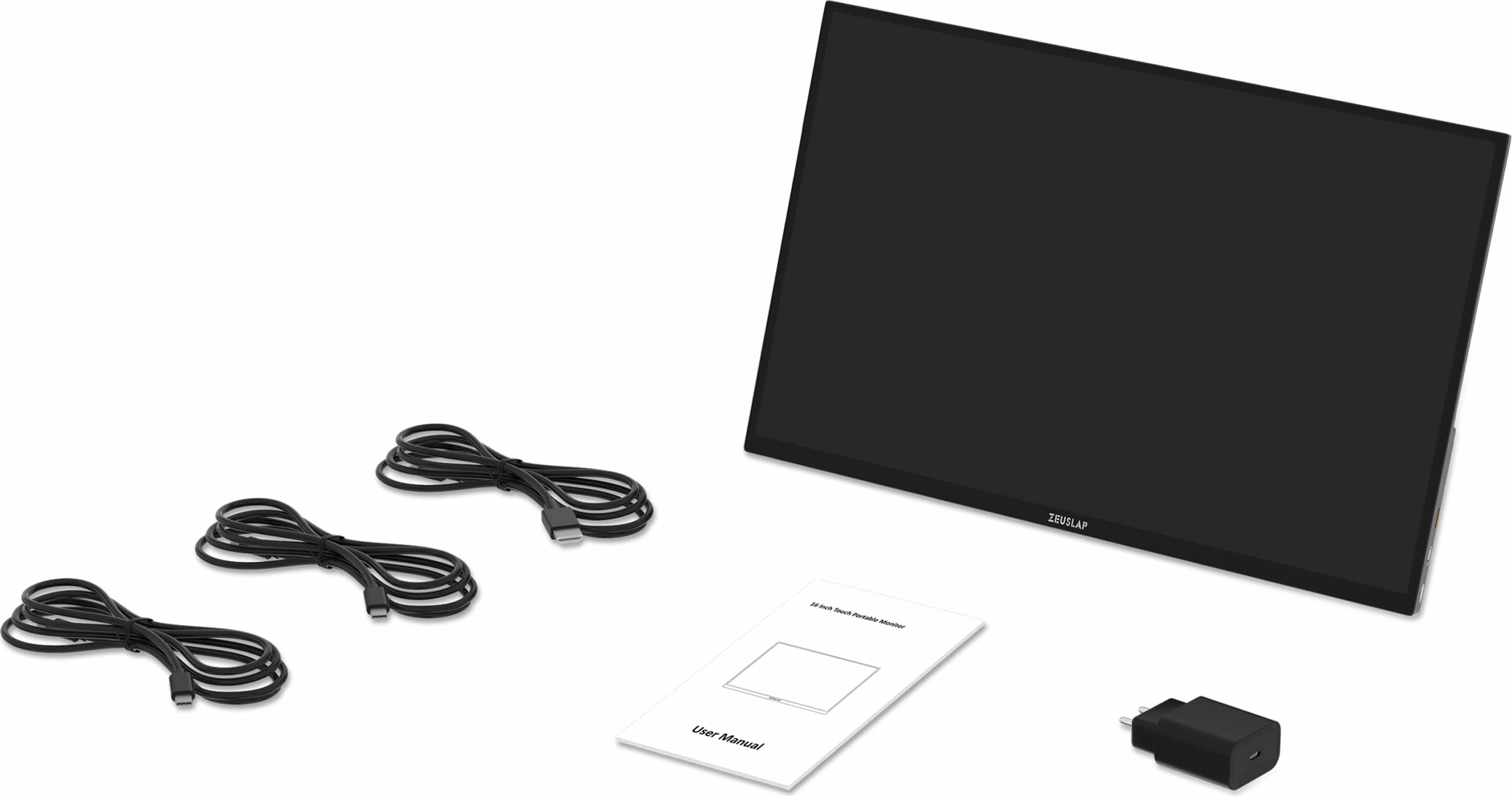 Monitor portativ me prekje Zeuslap P16ST 16\" IPS 2560x1600 144Hz USB-C/mini HDMI, i zi