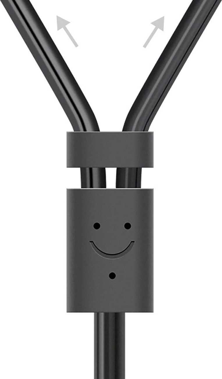 Kabllo audio Ugreen AV102 10510, 2m, mini jack 3.5mm në 2RCA, Gri
