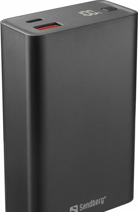 Powerbank Sandberg Travel 420-95 20000 mAh PD 65W, e zezë, set me kabllo USB-C